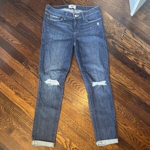 PAIGE destructed cropped jeans